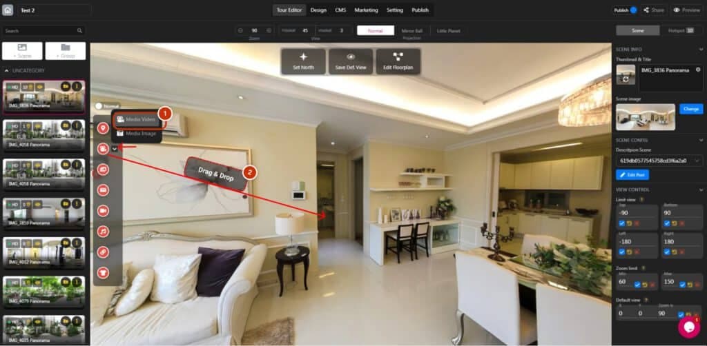 Edit hotspot Media – Video