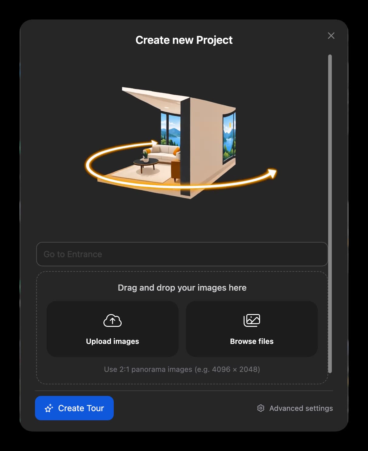⚡ OPTIMIZED · Create New Project Dialog