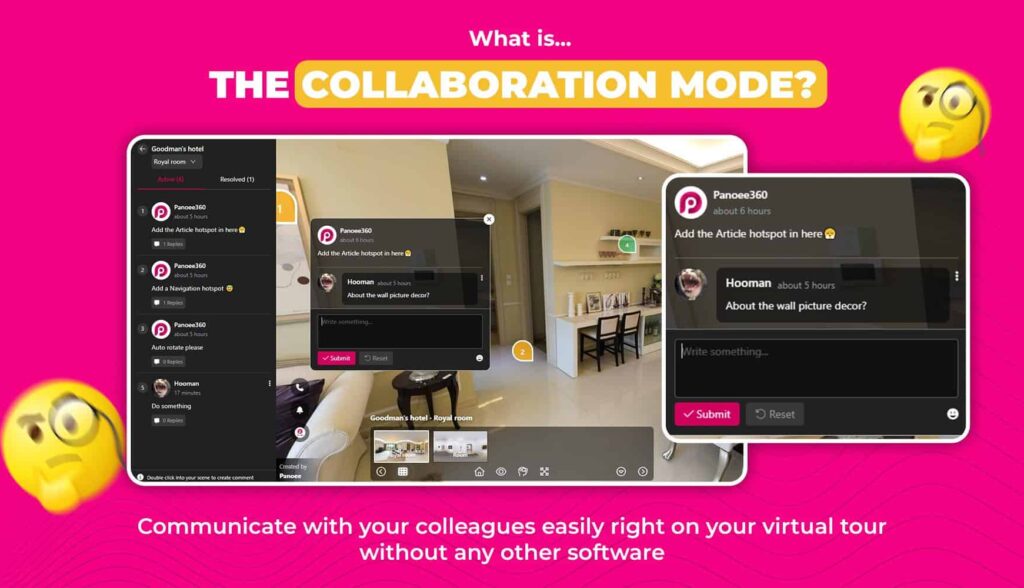 How to Create a Team-working Virtual Tour with Panoee’s Collaboration Mode