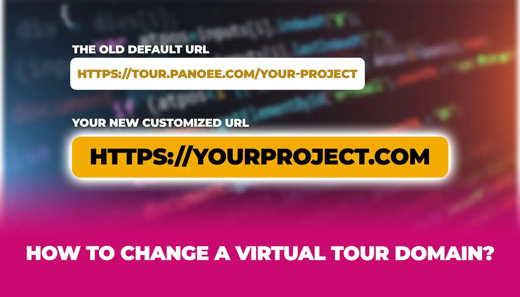 How to change a virtual tour domain effeciently? - Panoee - Free 360 ...