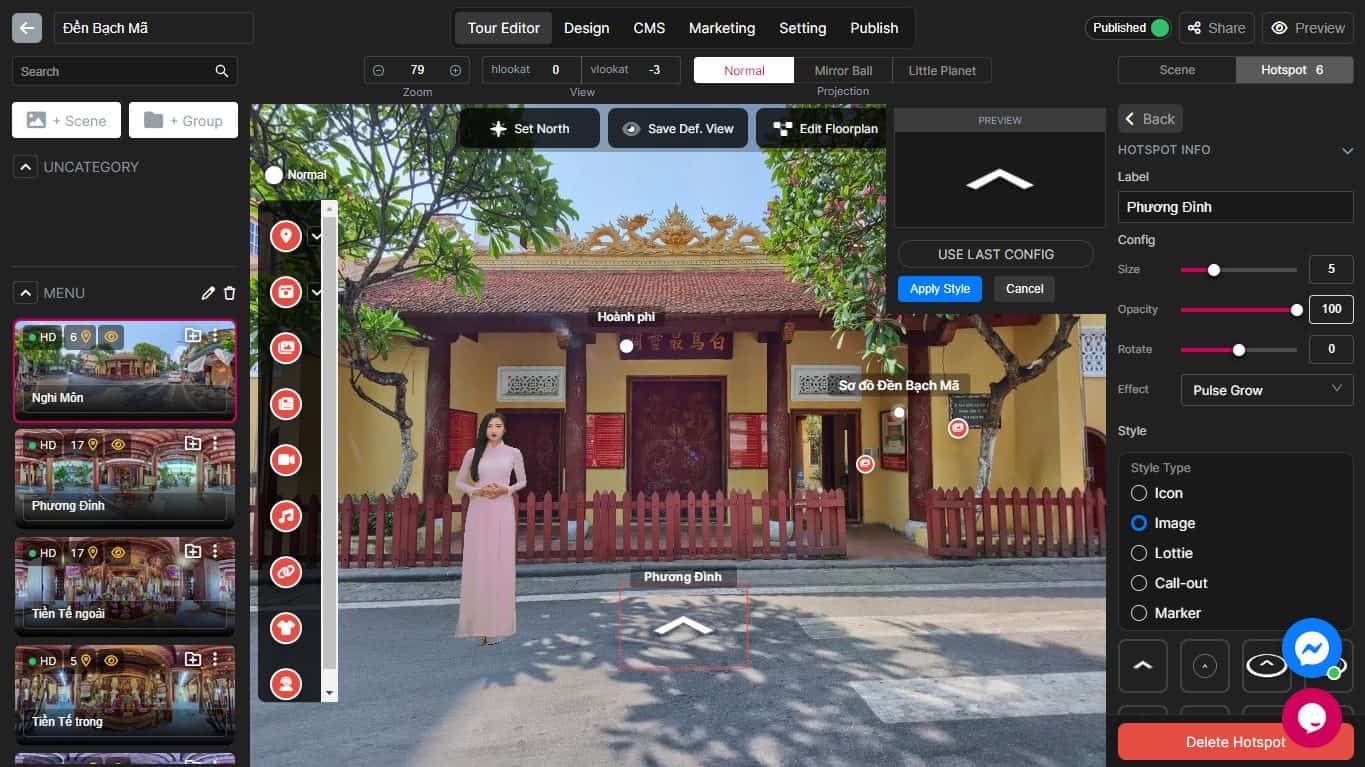 Export a virtual tour