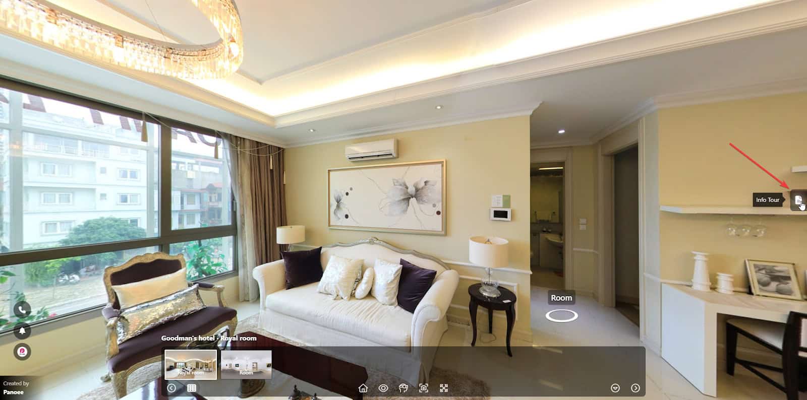 Make a Virtual Tour Description pop up