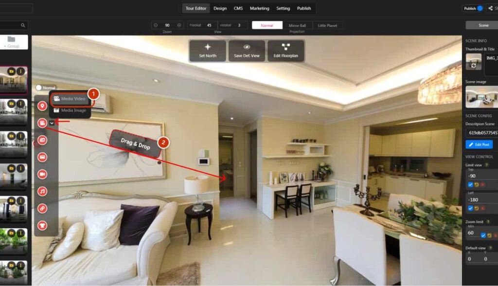 Edit hotspot Media – Video