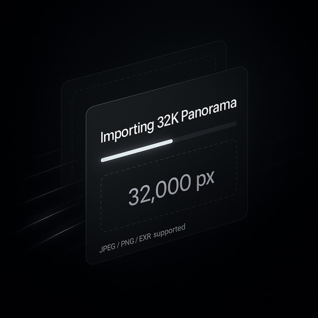Upload Panorama up to 32K