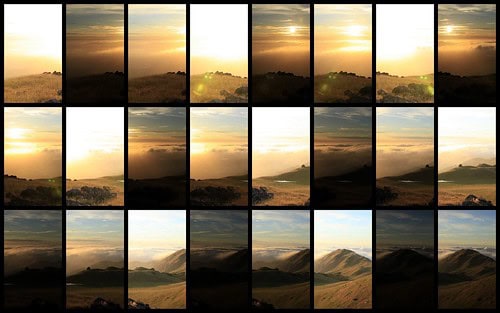 Bracketed HDR sequence for interior panorama