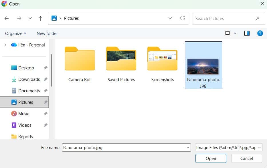 Step 1.2 - The upload process in progress, showing file selection.
