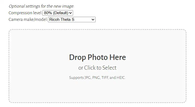 Fix broken panoramas online with the Exif Fixer