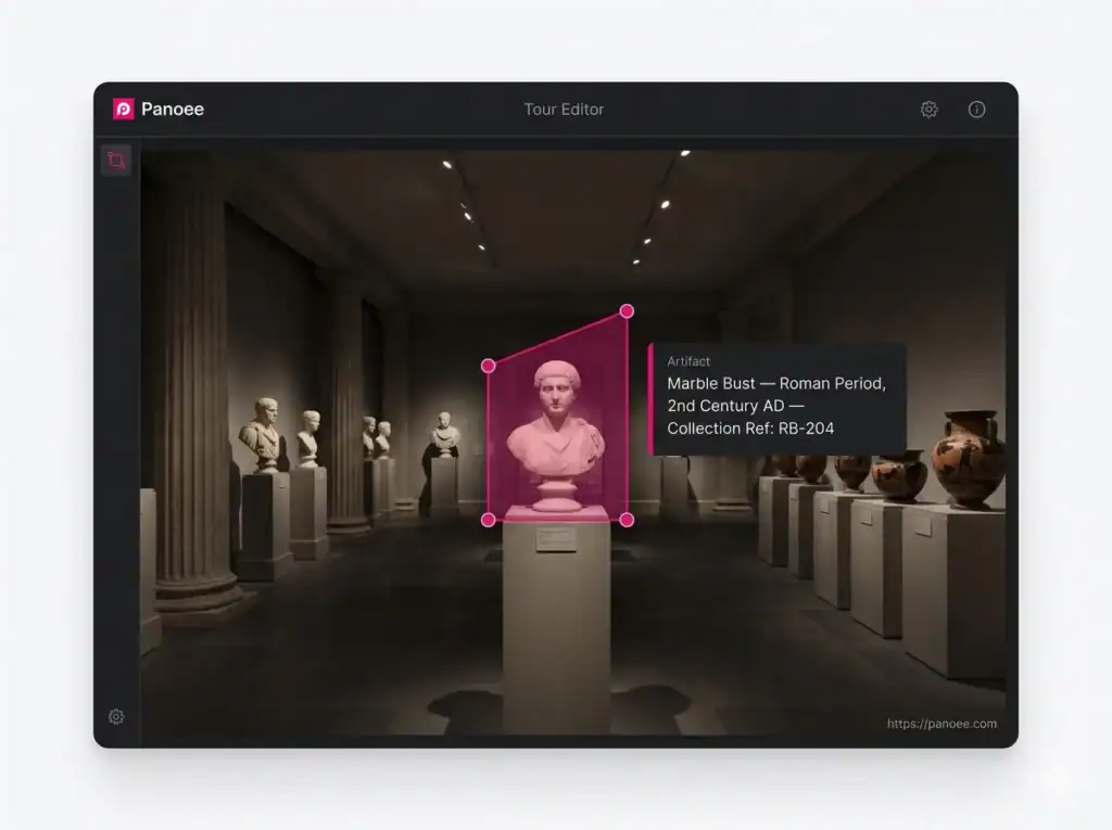 panoee - polygon hotspot museum artifact annotation