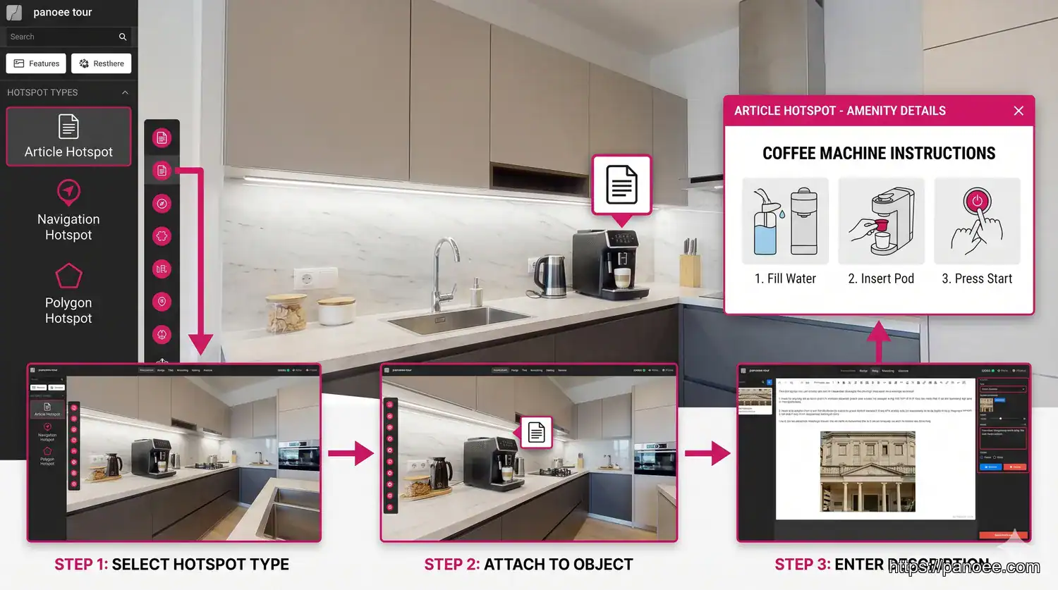 Airbnb virtual tour - Step 3: Add Interactive Details to Highlight Amenities