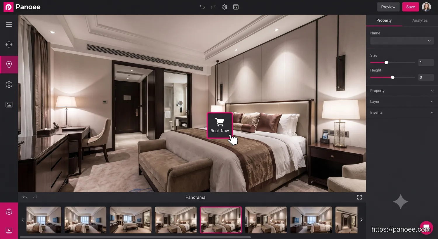 hotel virtual tour - Step 2: Build the Immersive Experience with Panoee's Toolkit