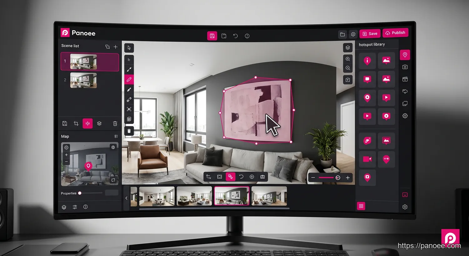 VR tour software - Total Creative Control: Advanced Hotspot & Branding Toolkit